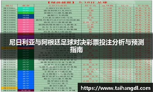 尼日利亚与阿根廷足球对决彩票投注分析与预测指南